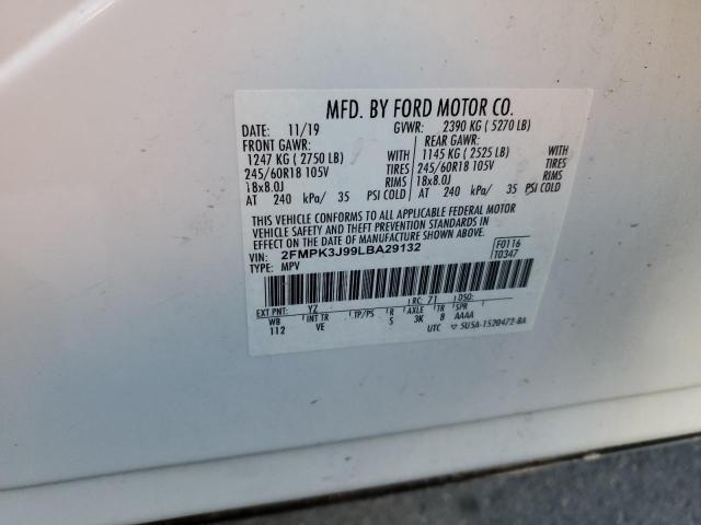 2FMPK3J99LBA29132 | 2020 FORD EDGE SEL