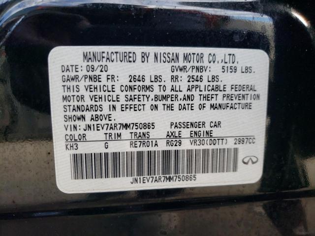 2021 INFINITI Q50 PURE - JN1EV7AR7MM750865