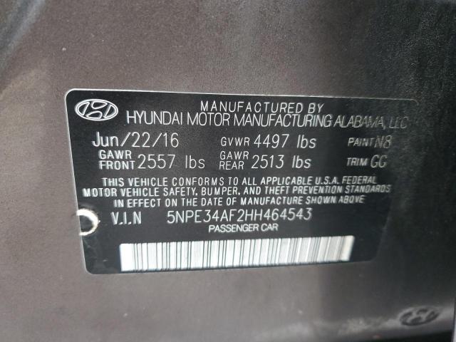 5NPE34AF2HH464543 | 2017 HYUNDAI SONATA SPO