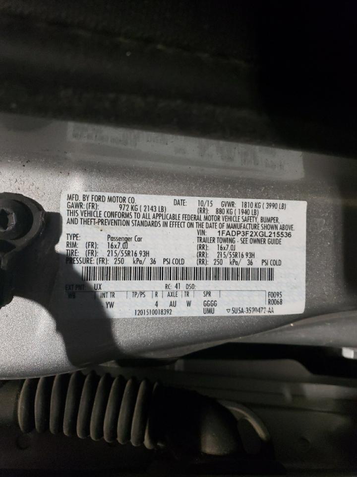 1FADP3F2XGL215536 FORD FOCUS 2016
