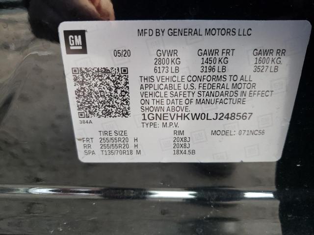 1GNEVHKW0LJ248567 | 2020 CHEVROLET TRAVERSE L