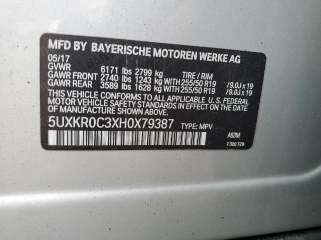 5UXKR0C3XH0X79387 2017 BMW X5, photo no. 12