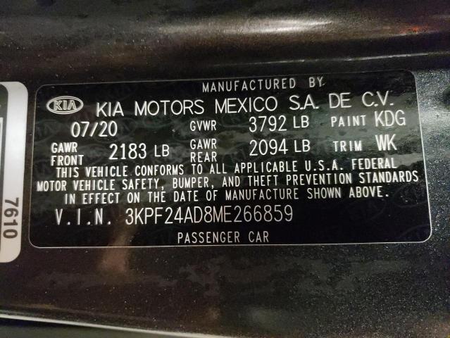 2021 Kia Forte Fe VIN: 3KPF24AD8ME266859 Lot: 79543323