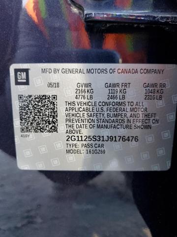 2G1125S31J9176476 | 2018 CHEVROLET IMPALA PRE