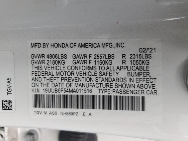2021 ACURA TLX TECH A - 19UUB5F54MA011516