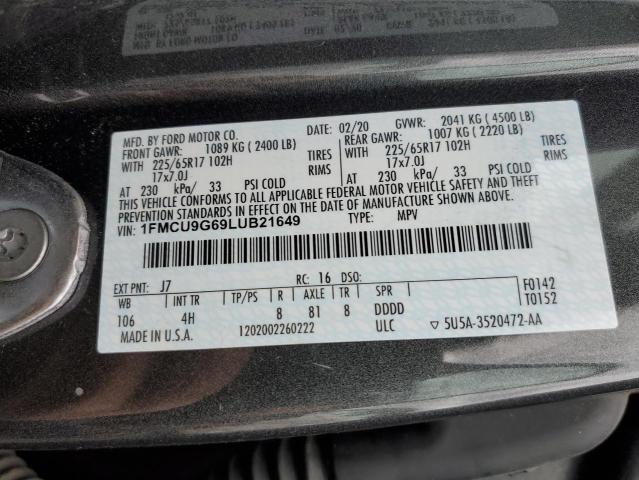 1FMCU9G69LUB21649 2020 FORD ESCAPE, photo no. 12