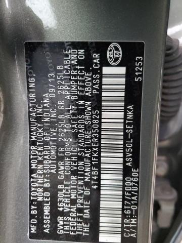 4T4BF1FKXER350825 | 2014 TOYOTA CAMRY L