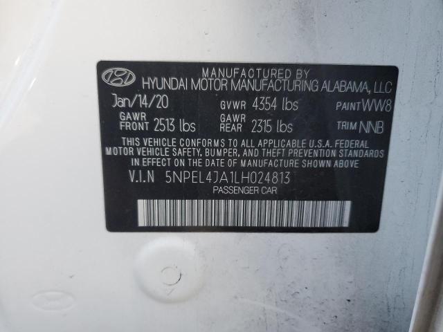 5NPEL4JA1LH024813 | 2020 HYUNDAI SONATA SEL