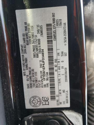 2018 Ford F150 Supercrew VIN: 1FTEW1EP4JFD34854 Lot: 81726793