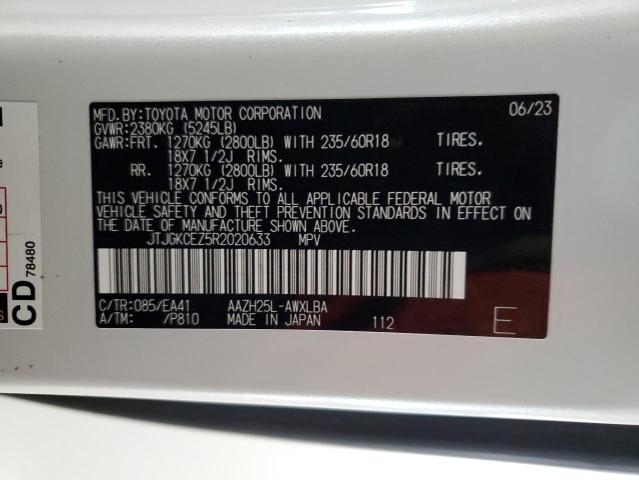 2024 LEXUS NX 350H BA - JTJGKCEZ5R2020633
