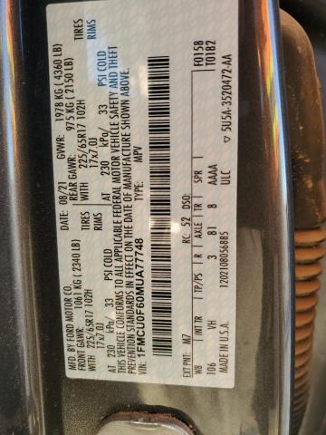 1FMCU0F60MUA77748 | 2021 FORD ESCAPE S