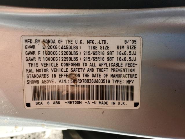 2006 Honda Cr-V Ex VIN: SHSRD78836U403519 Lot: 51152634