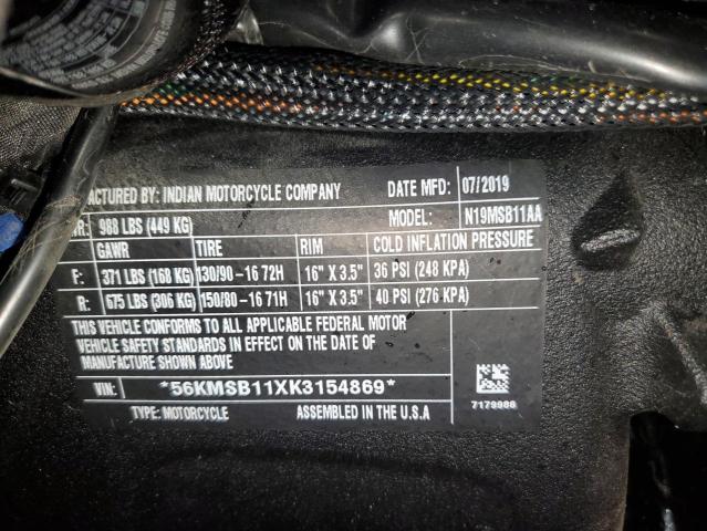 2019 INDIAN MOTORCYCLE CO. SCOUT SIXT - 56KMSB11XK3154869