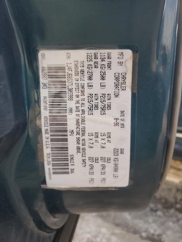 1J4FJ68S3TL305988 1996 Jeep Cherokee Sport