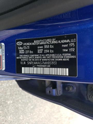 5NPLM4AG7MH051931 | 2021 Hyundai elantra sel