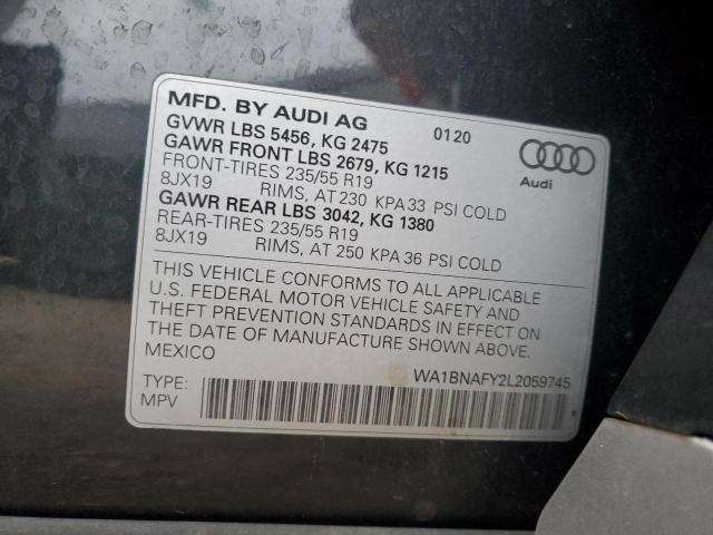 WA1BNAFY2L2059745 2020 AUDI Q5, photo no. 12