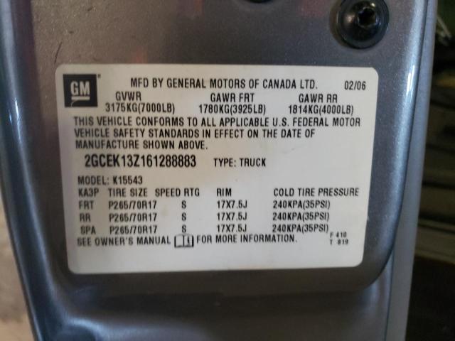 2GCEK13Z161288883 | 2006 Chevrolet silverado k1500