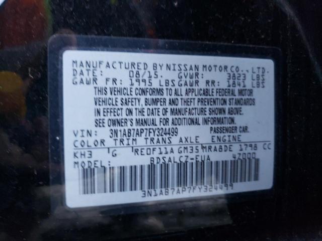 3N1AB7AP7FY324499 | 2015 NISSAN SENTRA S