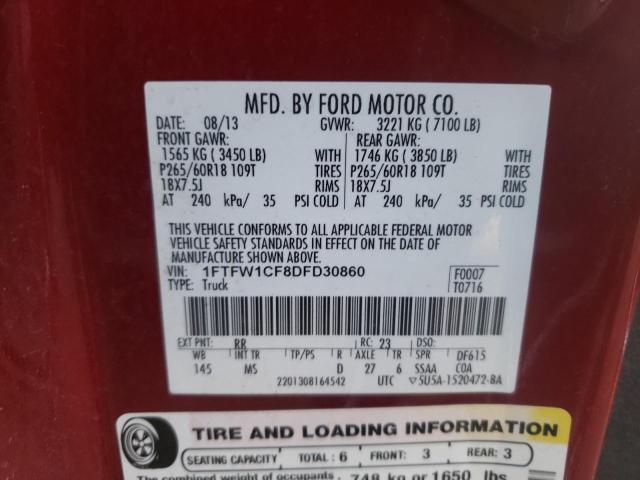 1FTFW1CF8DFD30860 | 2013 Ford f150 supercrew