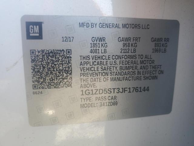 1G1ZD5ST3JF176144 | 2018 Chevrolet malibu lt