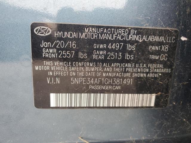 5NPE34AF1GH381491 | 2016 Hyundai sonata sport