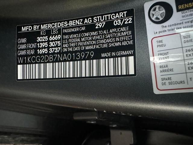 2022 MERCEDES-BENZ EQS SEDAN - W1KCG2DB7NA013979