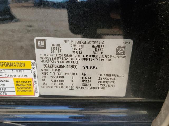 5GAKRBKD5FJ198699 | 2015 BUICK ENCLAVE