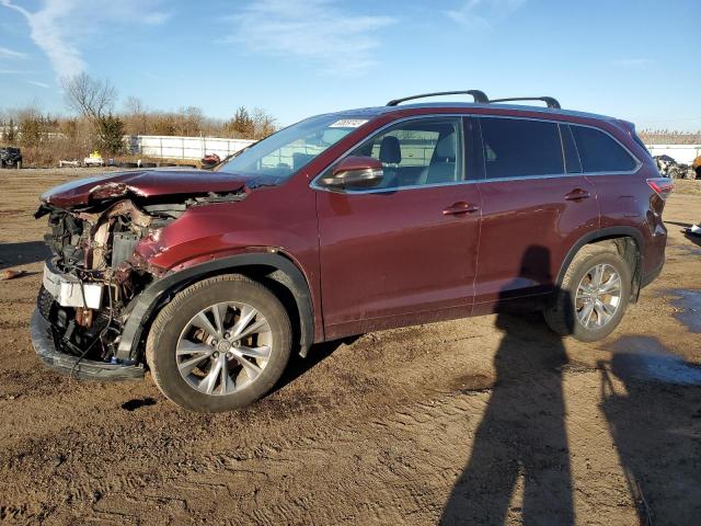 VIN 5TDJKRFHXFS115629 2015 Toyota Highlander, Xle no.1