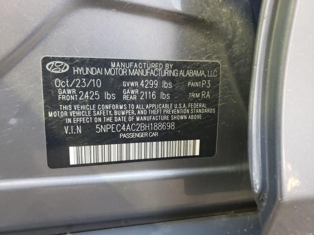 2011 Hyundai Sonata Se 2.4L(VIN: 5NPEC4AC2BH188698