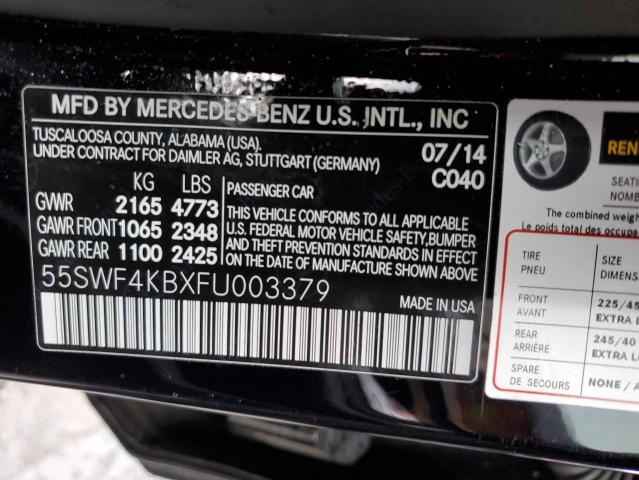 55SWF4KBXFU003379 2015 MERCEDES-BENZ C-CLASS, photo no. 13