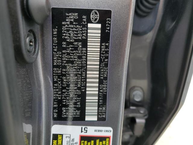 4T1C11AK7LU998298 | 2020 TOYOTA CAMRY LE