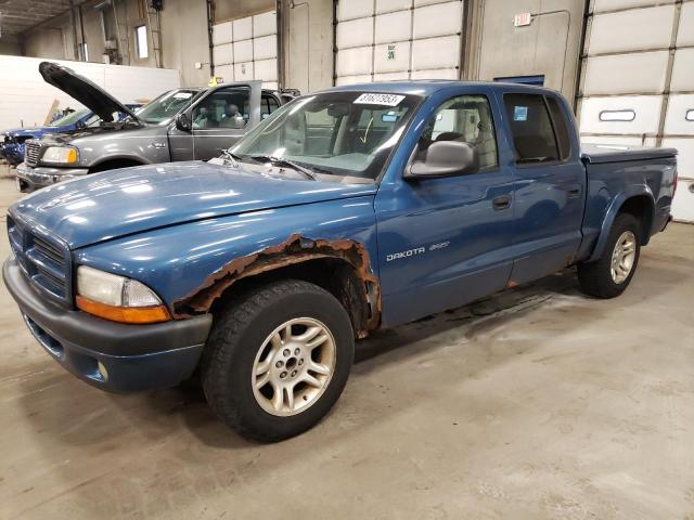 Lot #2473415090 2002 DODGE DAKOTA QUA salvage car