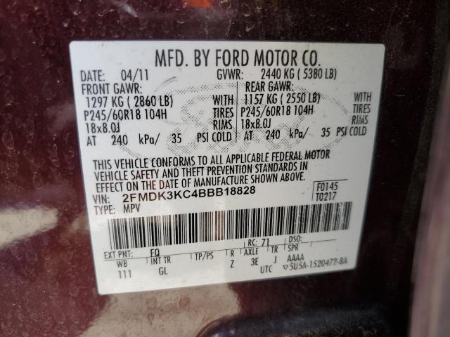 2FMDK3KC4BBB18828 | 2011 Ford edge limited