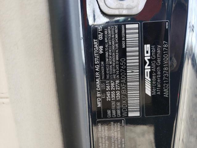 2015 MERCEDES-BENZ S 63 AMG - WDDXJ7JBXFA007650