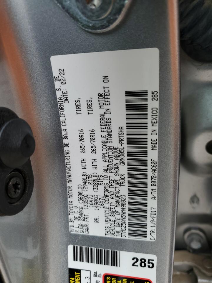 3TMCZ5AN5NM490823 TOYOTA TACOMA 2022