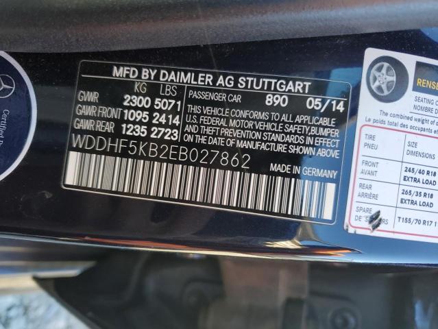 WDDHF5KB2EB027862 | 2014 MERCEDES-BENZ E 350