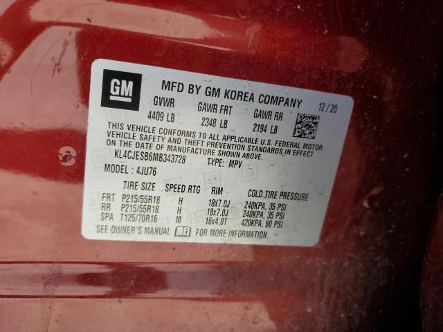 KL4CJESB6MB343728 | 2021 Buick encore preferred