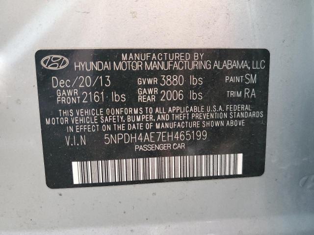 5NPDH4AE7EH465199 | 2014 HYUNDAI ELANTRA SE