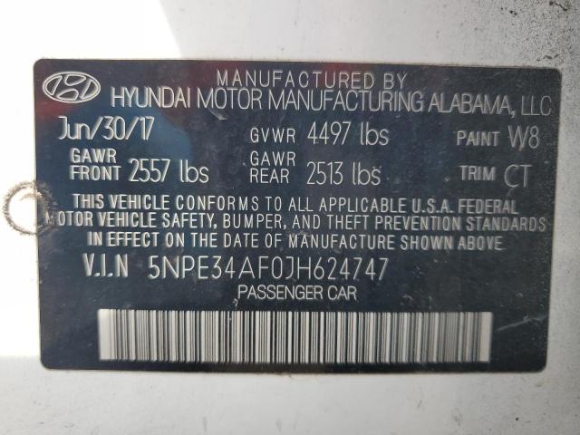 5NPE34AF0JH624747 | 2018 HYUNDAI SONATA SPO