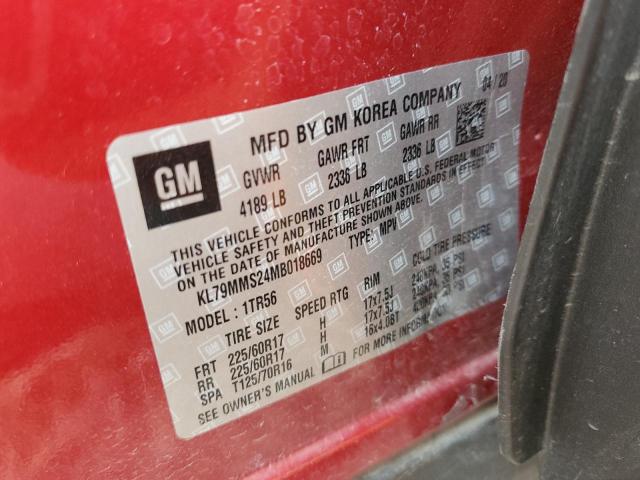 2021 Chevrolet Trailblazer Ls VIN: KL79MMS24MB018669 Lot: 80134493