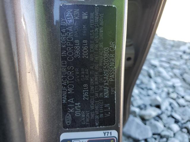 KNAFX5A81E5203803 | 2014 KIA FORTE EX