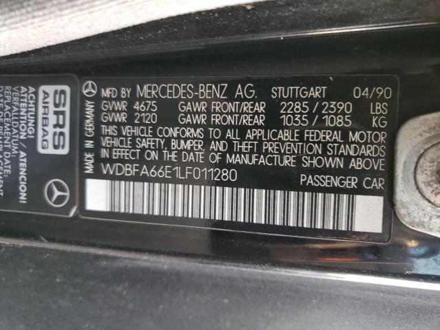1990 Mercedes-Benz 500 Sl VIN: WDBFA66E1LF011280 Lot: 81076663