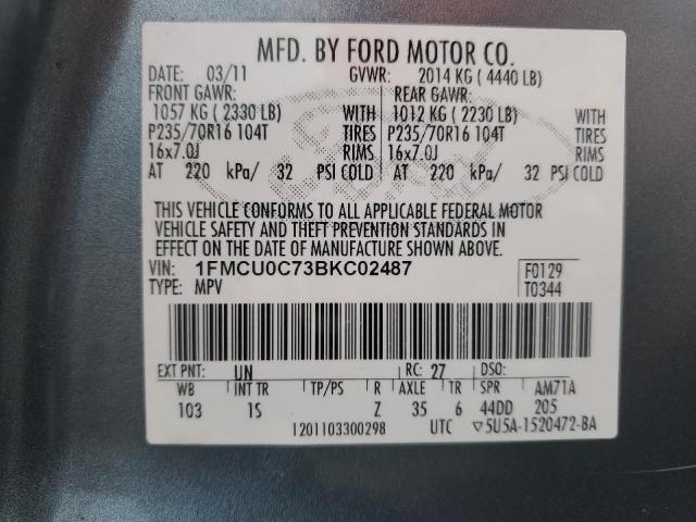 1FMCU0C73BKC02487 | 2011 Ford escape xls