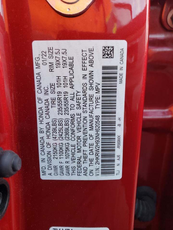 2HKRW2H93NH620548 HONDA CRV 2022