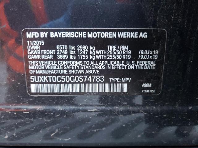 5UXKT0C50G0S74783 2016 BMW X5, photo no. 12