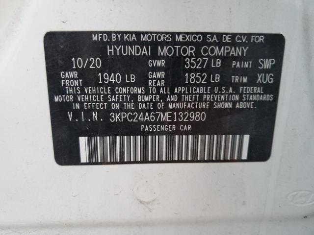 3KPC24A67ME132980 | 2021 HYUNDAI ACCENT SE