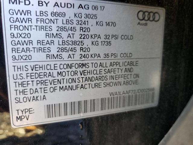 VIN WA1LAAF72JD002566 2018 Audi Q7, Premium Plus no.13