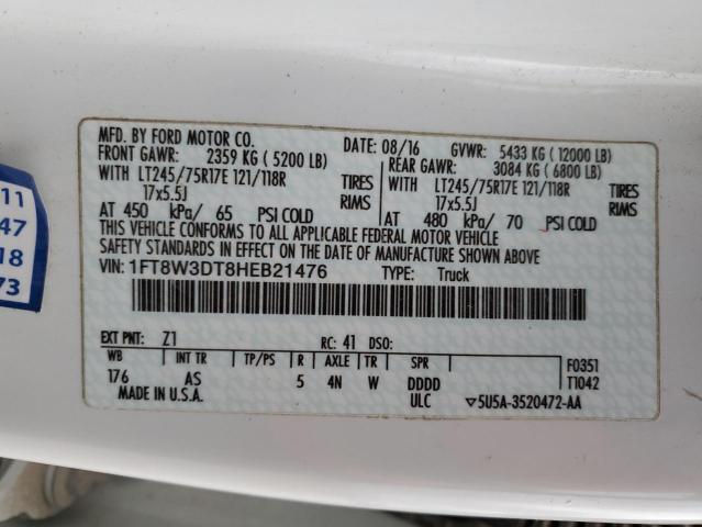 2017 Ford F350 Super Duty VIN: 1FT8W3DT8HEB21476 Lot: 81478543
