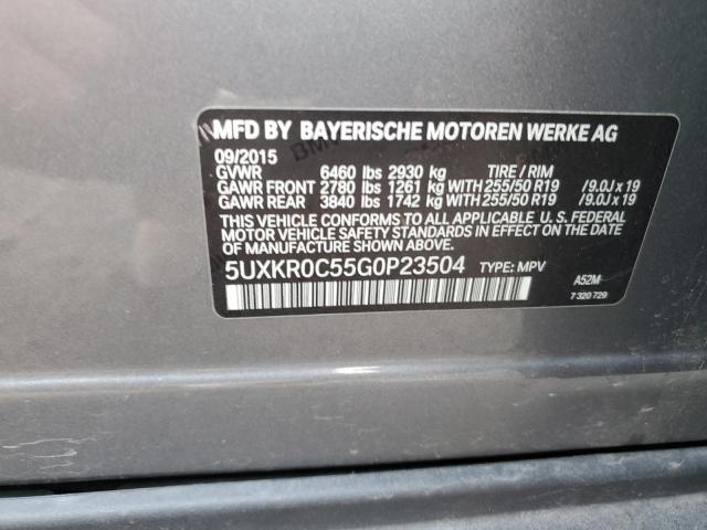 5UXKR0C55G0P23504 2016 BMW X5, photo no. 13