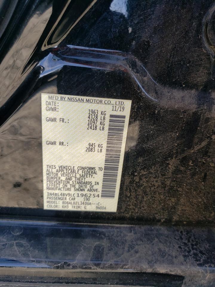 1N4BL4BV9LC196254 NISSAN ALTIMA 2020